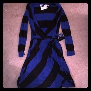 Long sleeve wrap dress